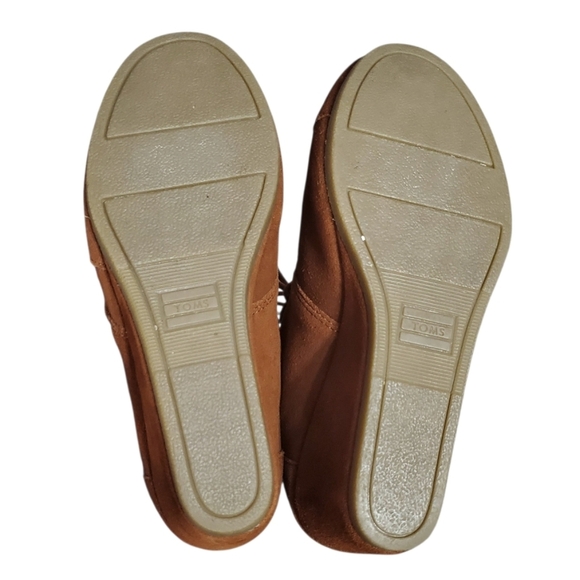 Toms Women's Suede Desert Wedge Booties Fall/Winter W 6 - Picture 6 of 8